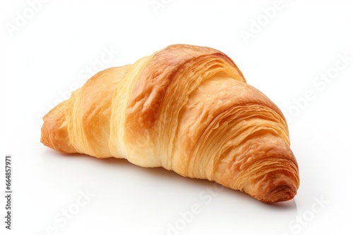 Croissant isolated on white background.