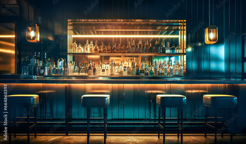 custom made wallpaper toronto digitalBlur shot of classic luxury counter bar drink.cocktail bartender with light gold bokeh background.beverage concepts