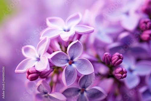 Lilac blossom macro background with copy space. © MdImam