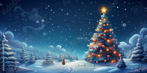 Merry Christmas and Happy New Year Background.