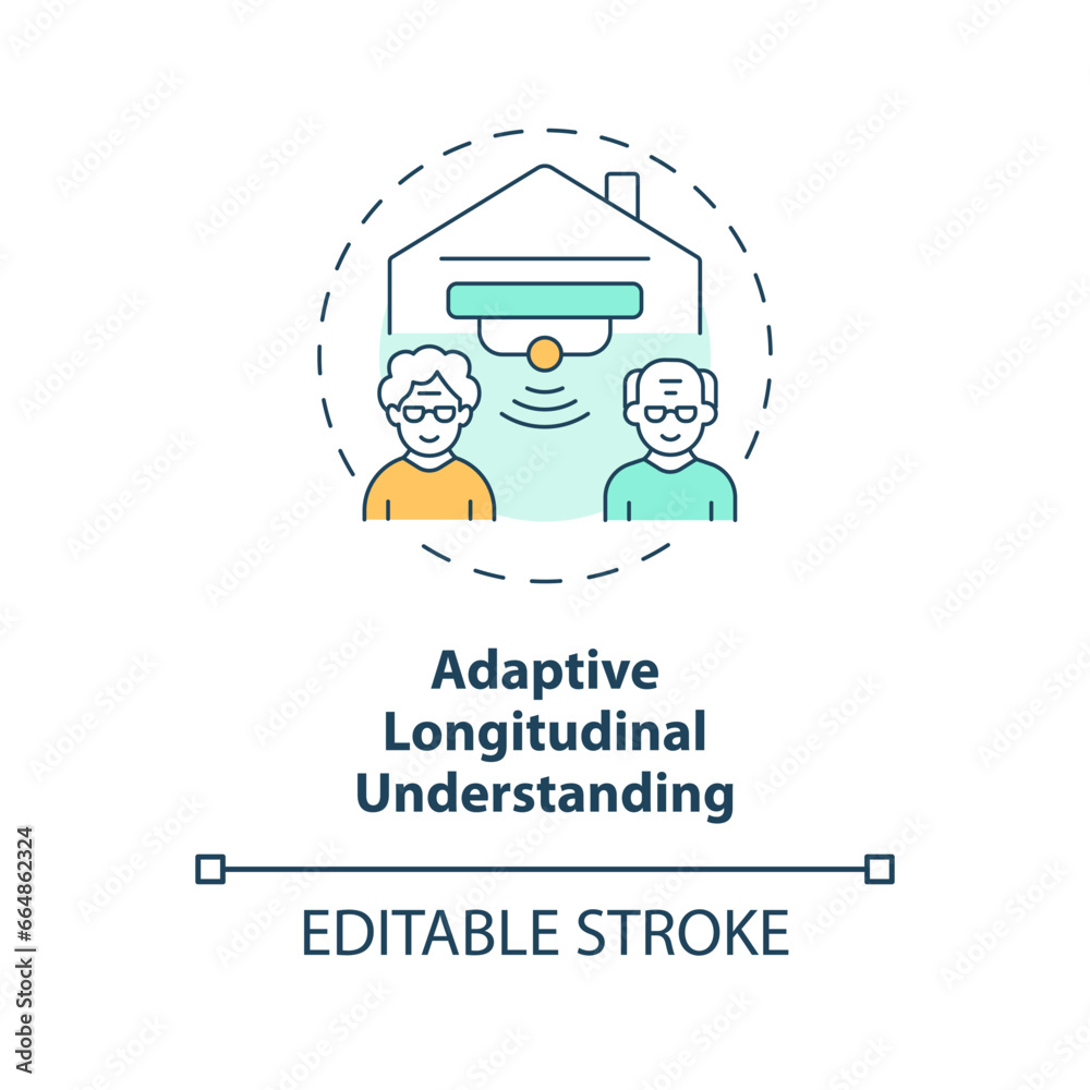 2D editable thin line icon adaptive longitudinal understanding concept, isolated vector, multicolor illustration representing arena. 2D editable thin line icon adaptive longitudinal understanding concept, isolated vector, multicolor illustration representing arena.