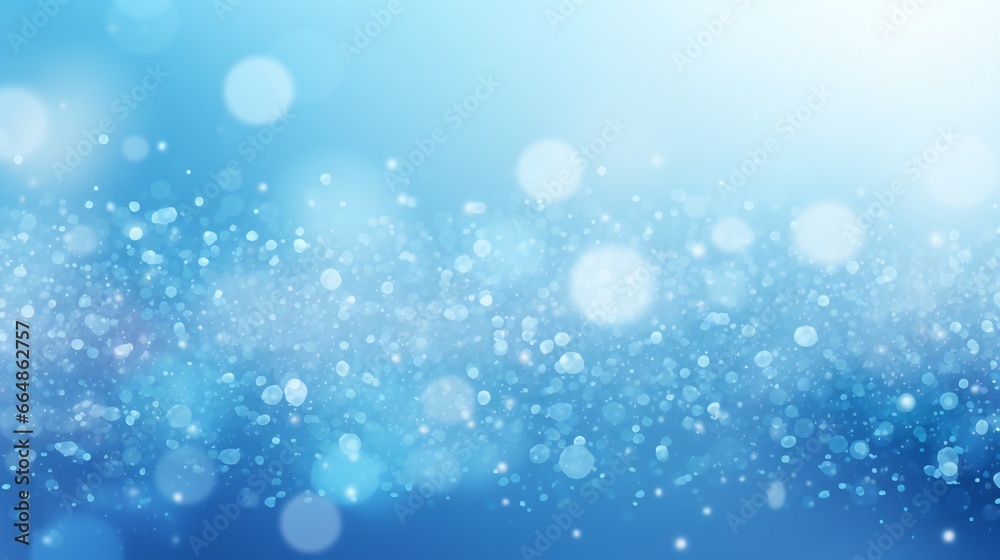 Blue lights abstract blur winter background
