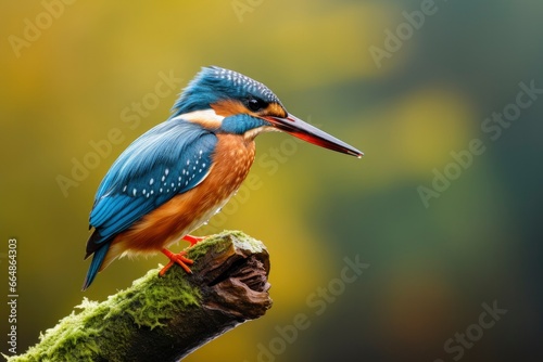Kingfisher sitting on the tree branch. © MdImam