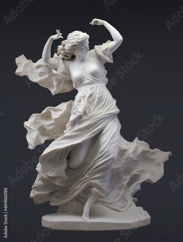 Marble statue of a ballerina.