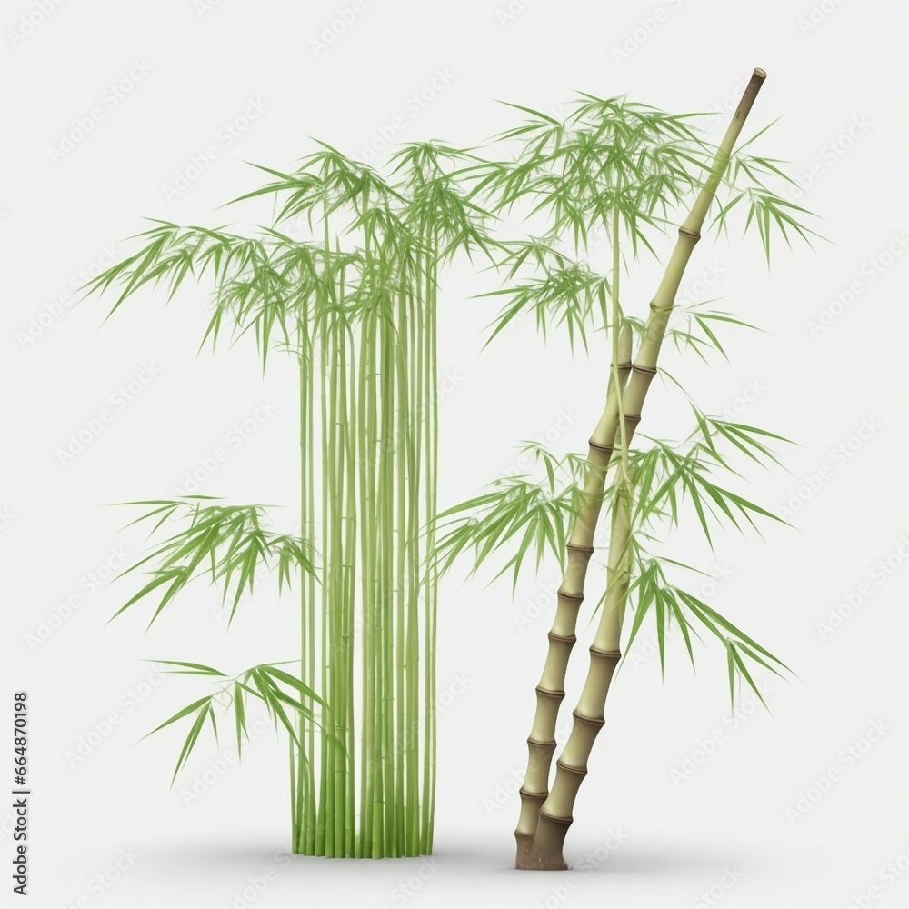 Fototapeta premium bamboo isolated on white background