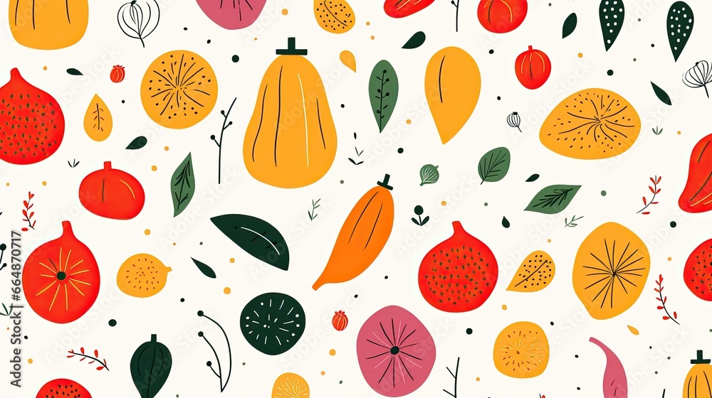 Abstract vegetables pattern. Hand drawn doodle vegetarian food. Vegetable kitchen illustration concept. Abstract vegetables pattern. Hand drawn doodle vegetarian food. Vegetable kitchen illustration concept.