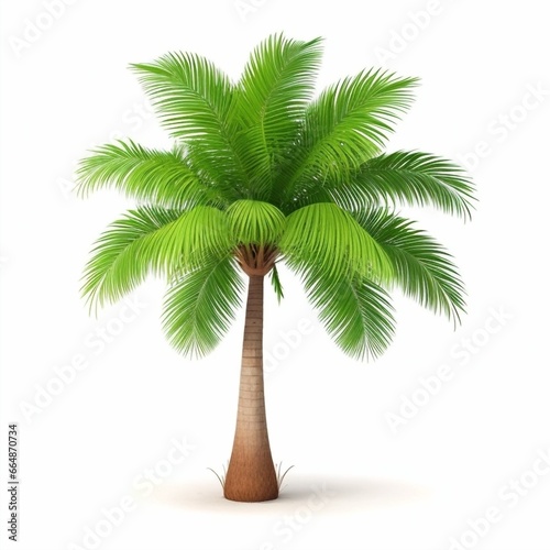 palm tree isolated on white