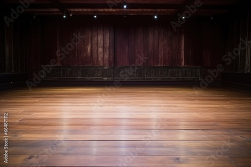 close-up of a theater stages wooden floor photo