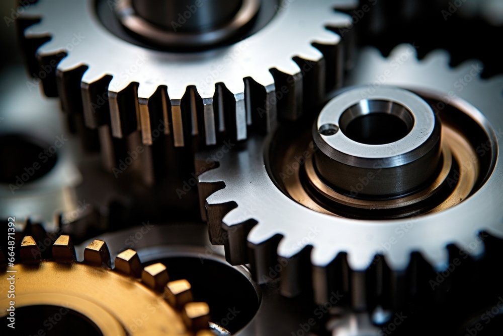 interconnected gears from a machine interconnected gears from a machine