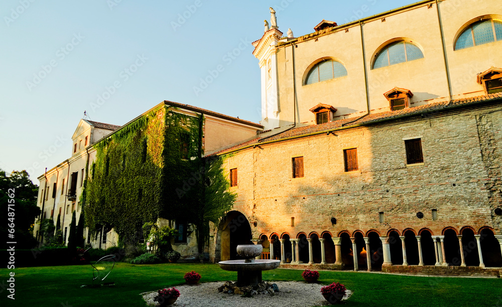 Fototapeta premium Abbazia di Santa Maria delle Carceri - Museo della Civiltà Contadina. Carceri,Padova. Italia