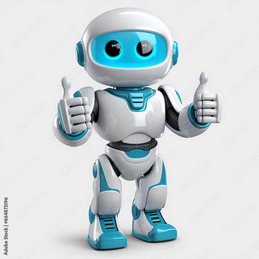 Peaceful robot with like signal Peaceful robot with like signal