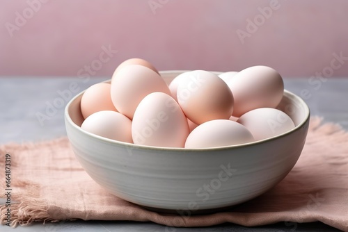 a few eggs in a bowl. Generative AI