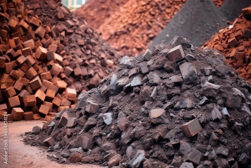 piles of raw clinker produced in kiln
