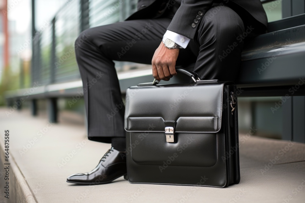 black briefcase with a built-in coded lock black briefcase with a built-in coded lock