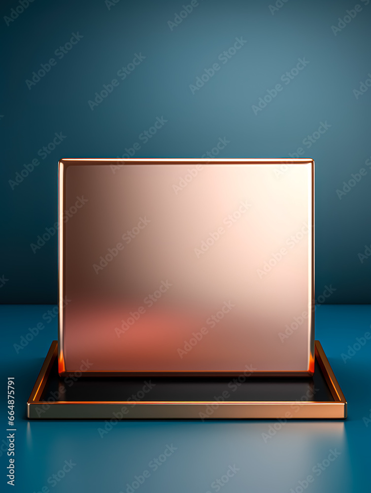 Minimal scene for products showcase on a blue background, promotion display. Minimal scene for products showcase on a blue background, promotion display.