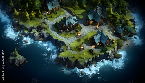 top view village rpg game