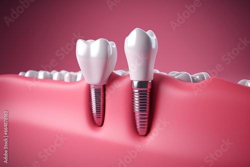 3D Tooth Implantation, 3D Tooth Implant Installation, Dental Care