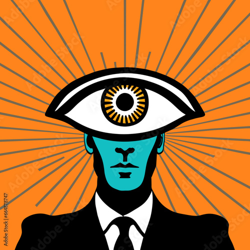 surreal portrait of a man