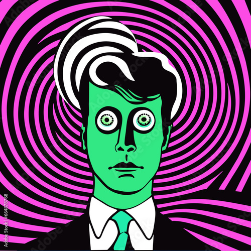 surreal portrait of a man