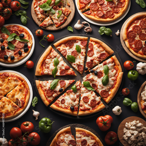 Pizza, Generative AI illustrations