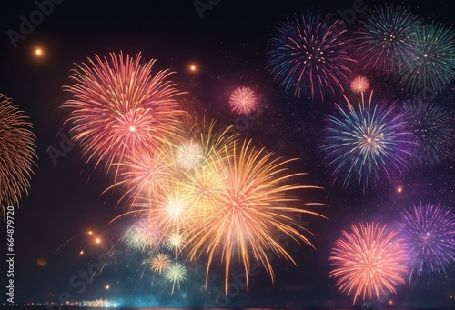 fireworks in the night sky
