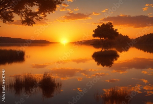 sunset on the lake © emdadul