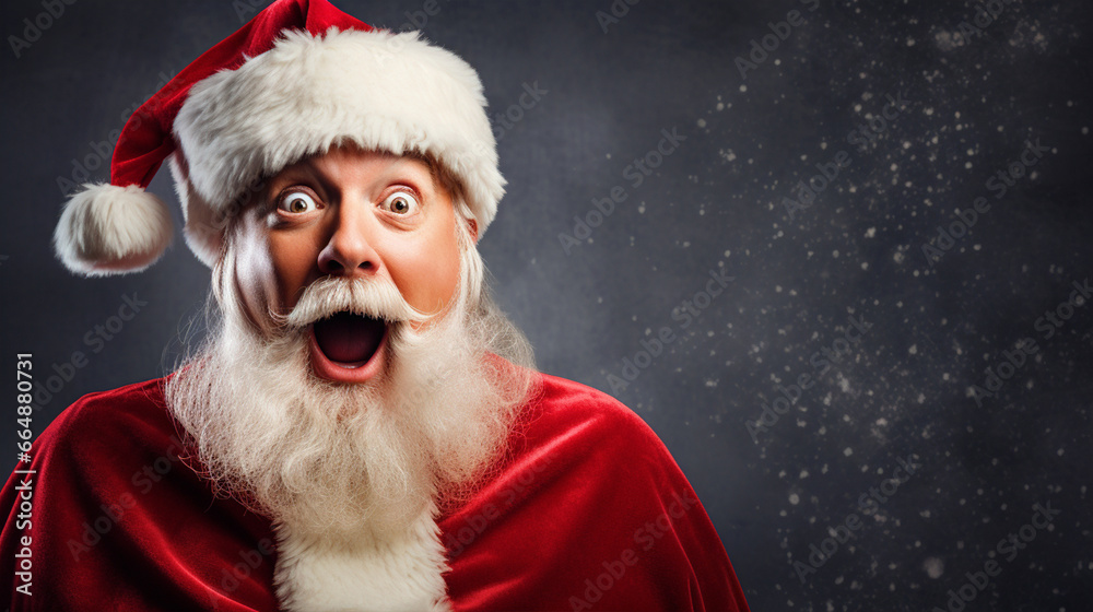 Happy Santa Claus on isolated background - ai generative Happy Santa Claus on isolated background - ai generative
