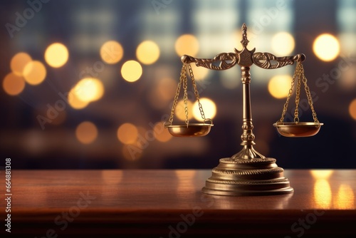 Judicial scales are on the table