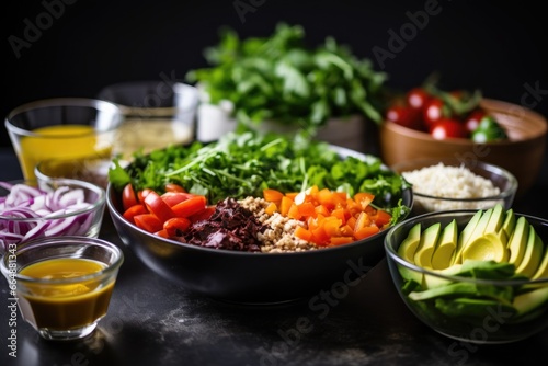 sliced ingredients for a healthy salad