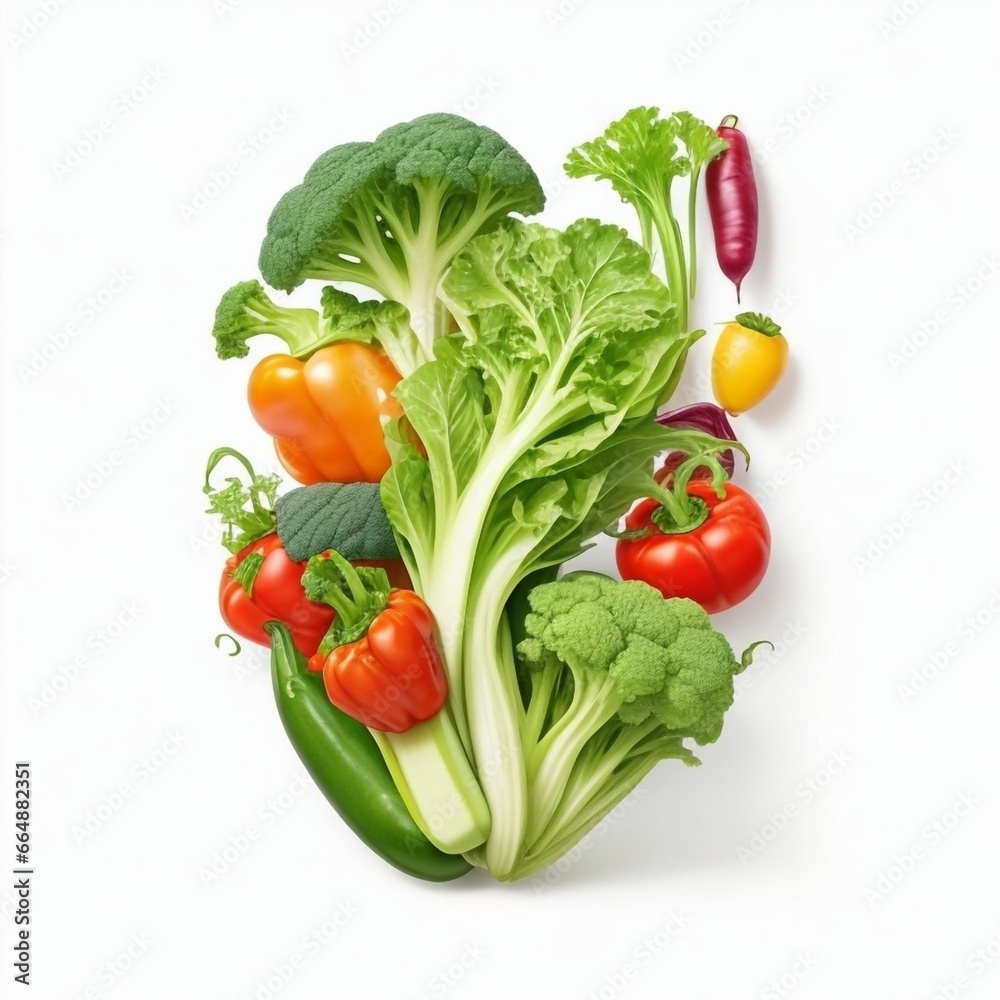 vegetables isolated on white background vegetables isolated on white background