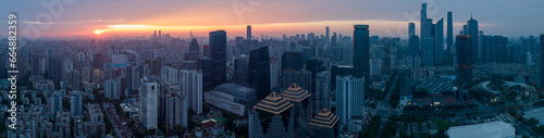 Guangzhou  China - July 26 2023  Aerial view of landscape in Guangzhou city  China