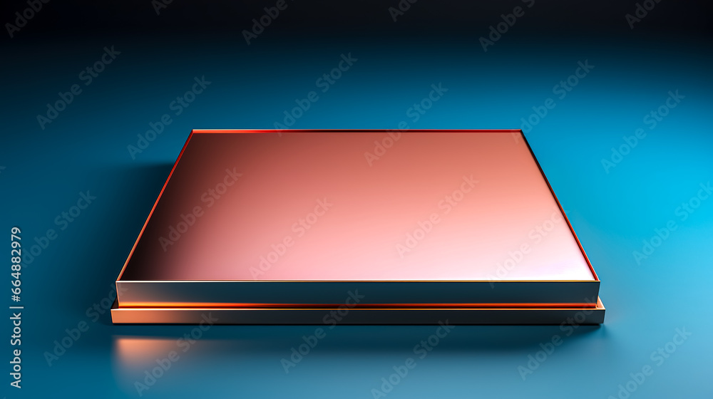 Minimal scene for products showcase on a blue background, promotion display. Minimal scene for products showcase on a blue background, promotion display.