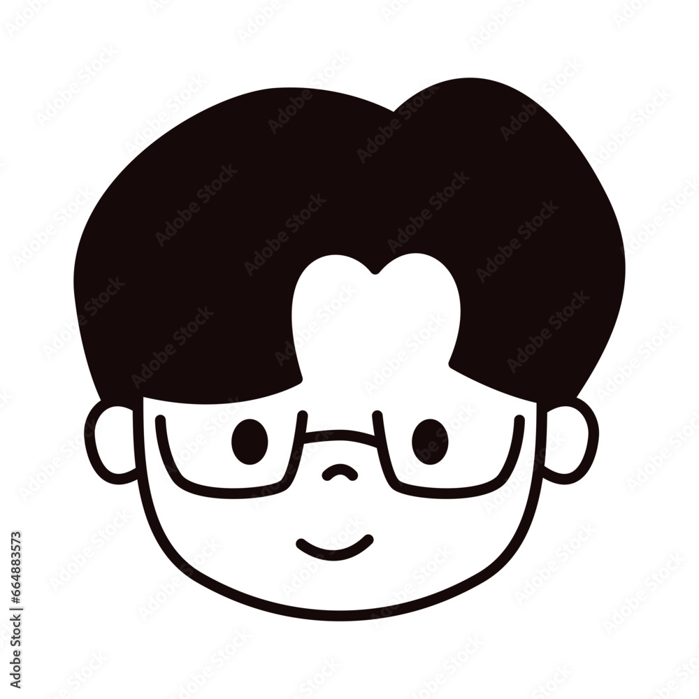 Cute Face Head Doodle Vector Illustration Cute Face Head Doodle Vector Illustration