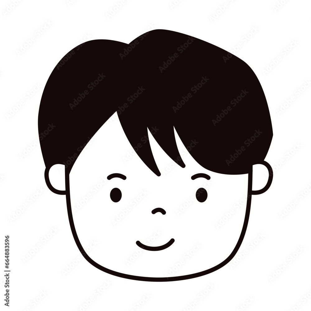 Cute Face Head Doodle Vector Illustration Cute Face Head Doodle Vector Illustration