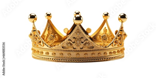 golden crown isolated on white background photo