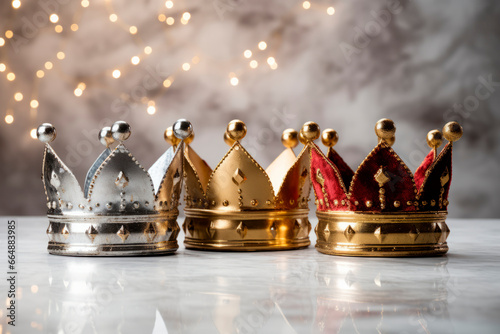 Slika na platnu Three crowns as a symbol of the celebration of the Day of the Three Kings