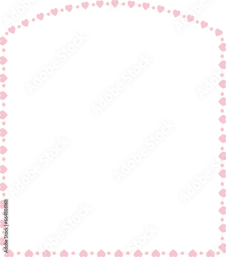 Rectangle Frame Heart Frame cute pink pastel decoration love pattern classic romantic horizontal vintage frames heart border art Elements design border decoration element decor © Pannaruj