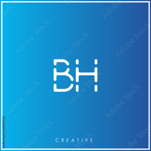 BH Premium Vector latter logo design Creative Logo. Vector Illustration logo. letters Logo. Creative Logo