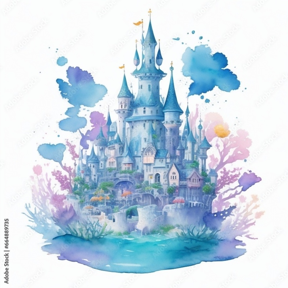watercolor drawing of castle watercolor drawing of castle