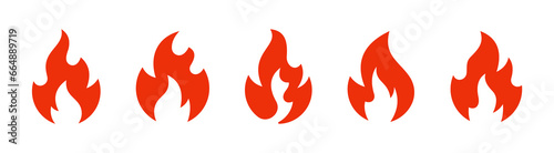 Fire icon. fire flame icons set. Fire, bonfire symbols. Vector