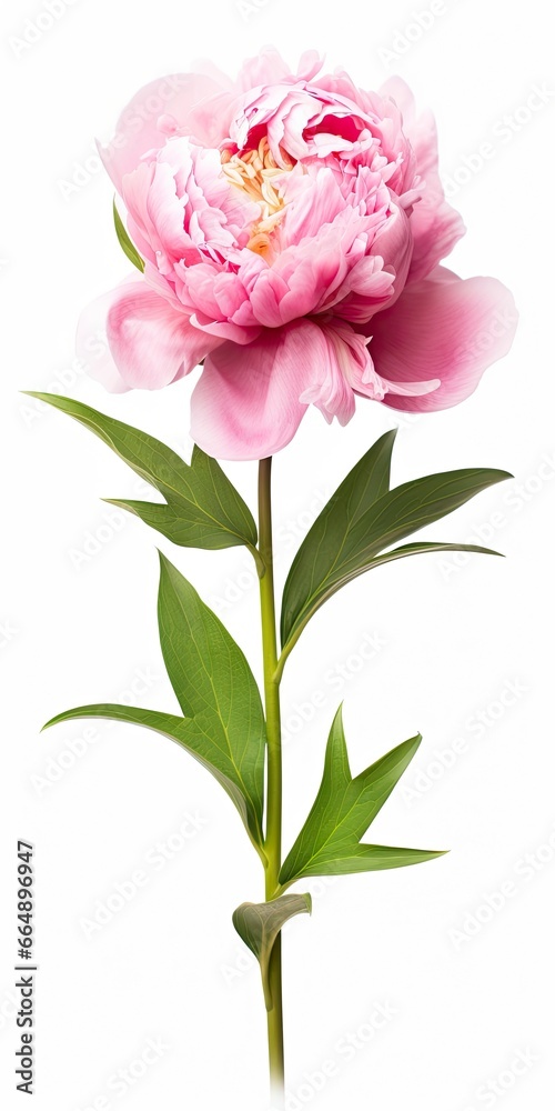 Peony isolated on white background.