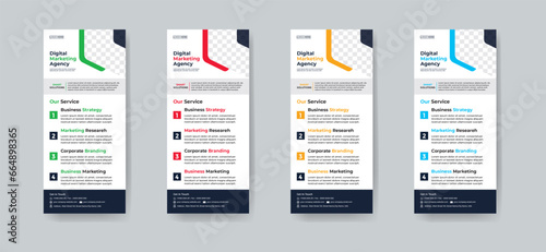Modern creative corporate business dl flyer or rack card layout concept background flyer brochure cover template for grow up your business to the next level