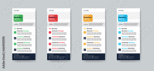 Modern creative corporate business dl flyer or rack card layout concept background flyer brochure cover template for grow up your business to the next level