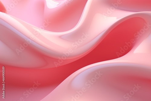 3d glossy bright candy pink abstract wavy wallpaper