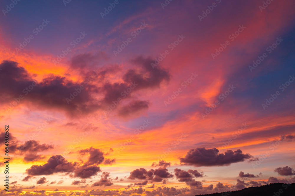 ..sweet sky at sunset. Gradient color. Sky texture, abstract nature background..Sunset with sweet yellow color light rays and other atmospheric effects..Big sunset and sweet lighting sky..exotic 