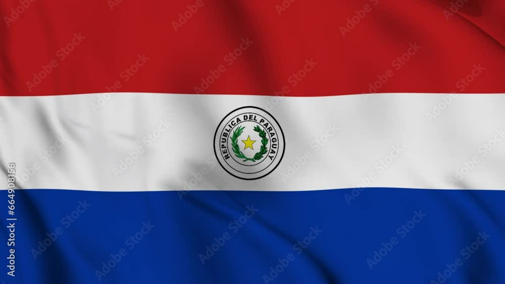 Paraguay Waving Flag Realistic Animation Video Paraguay Waving Flag Realistic Animation Video