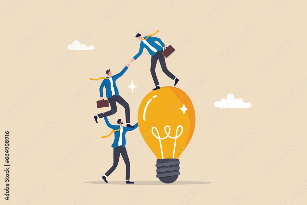 Help support team to success together, teamwork partnership to ...