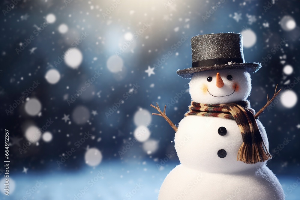 snowman background and copy space , generative ai snowman background and copy space , generative ai