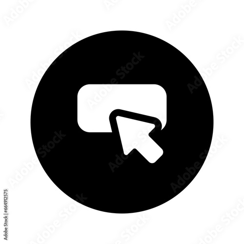 call to action circular glyph icon
