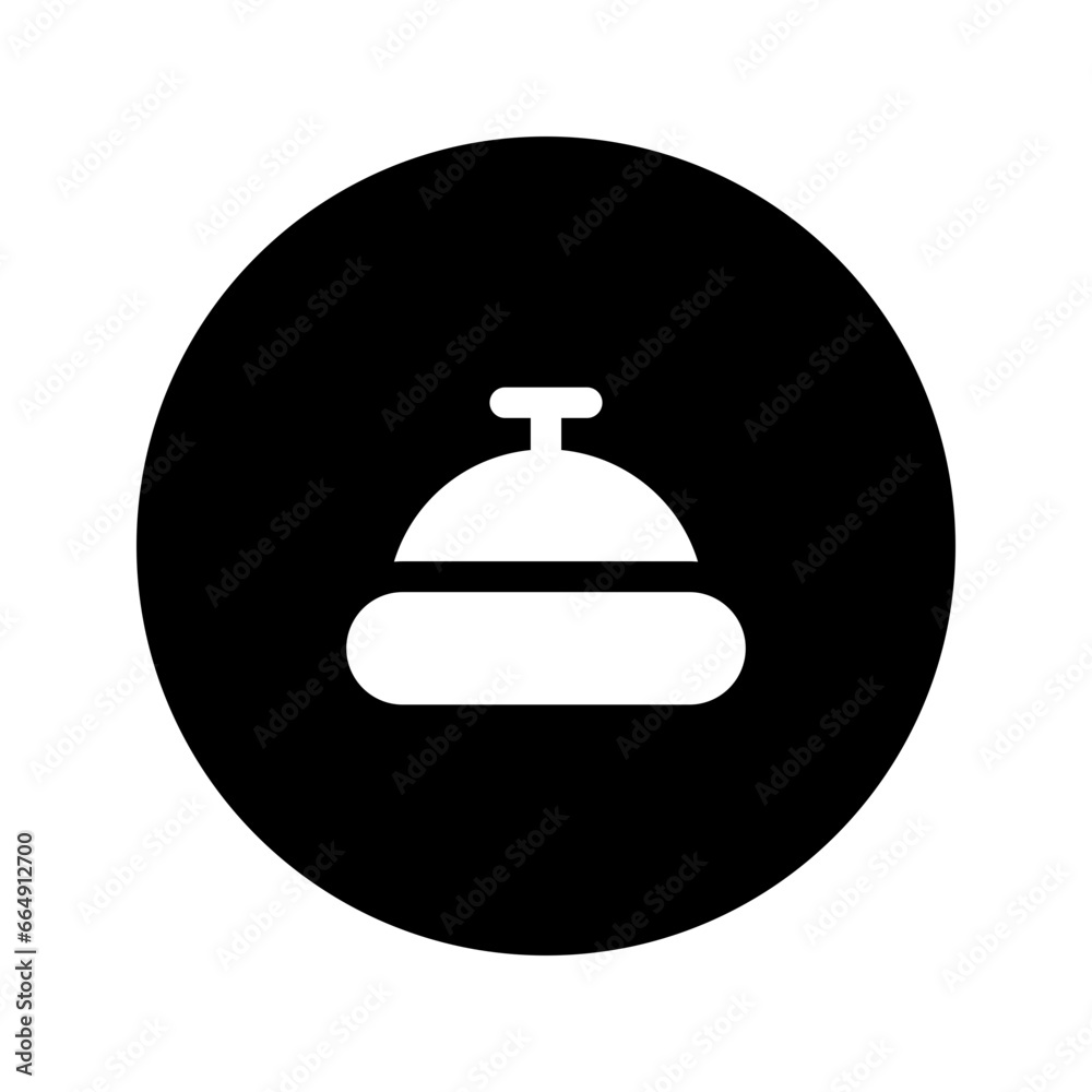 desk bell circular glyph icon desk bell circular glyph icon